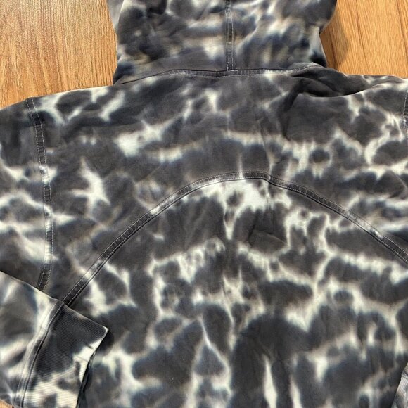 Lululemon All Yours Hoodie Tie Dye Fleece Womens 4 Marmoleado Graphite Grey EUC - Picture 5 of 5